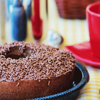 Bolo 350g Sabor Chocolate com Recheio Sabor Chocolate (Embalado em PET) Bolo Pequeno Bolo Pequeno
